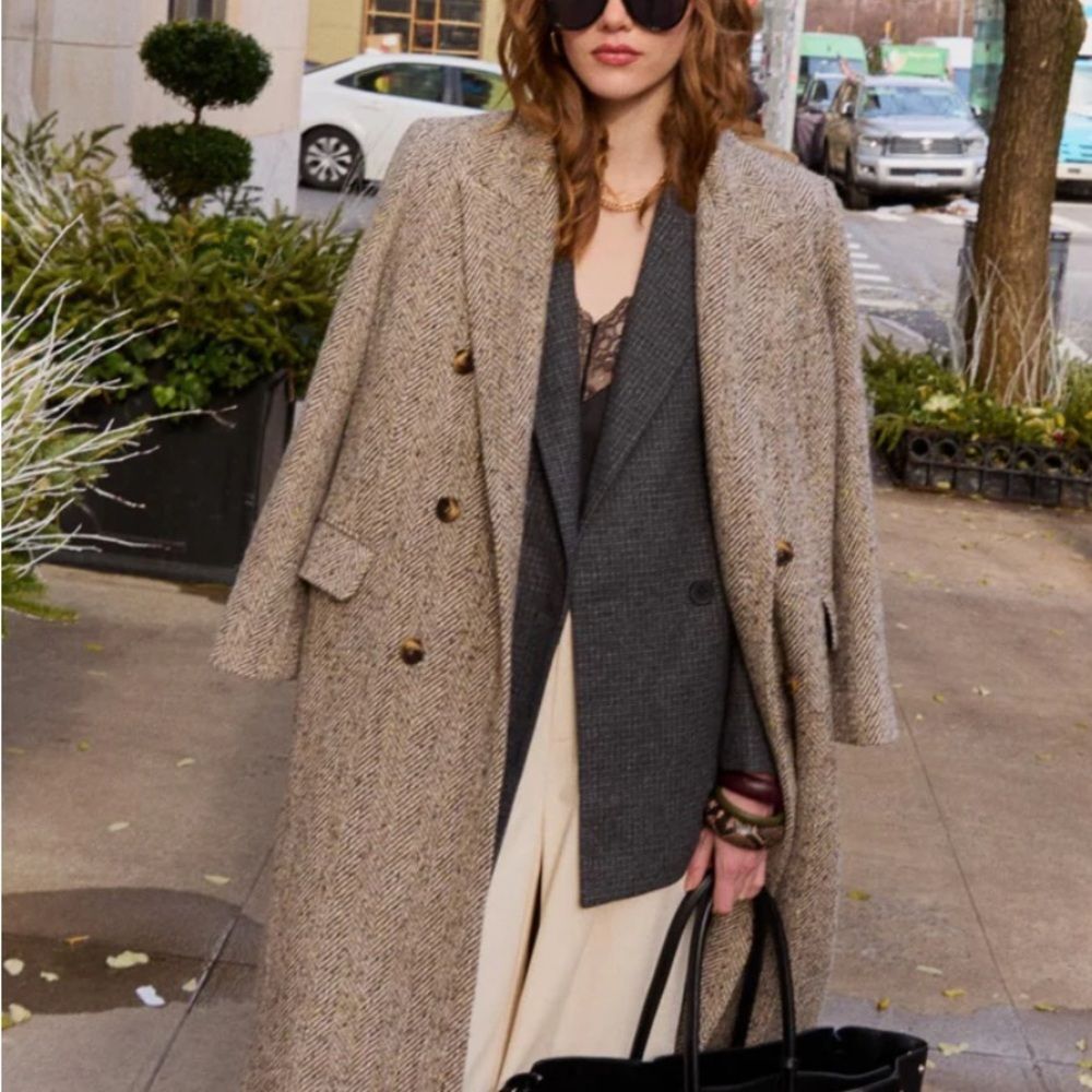 Valentino Beige and Gray Coat